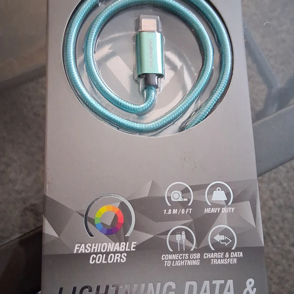 Teal Lightning Data Cable